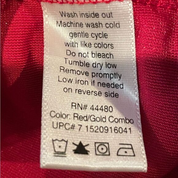 White Stag Floral Print Long Sleeve Velvety Pullover Blouse Red Size Xl - Picture 8 of 9